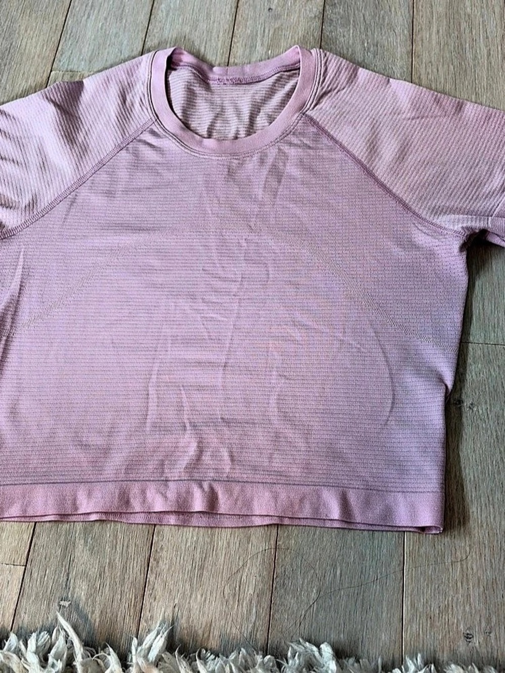lululemon Swiftly Tech Cropped Short-Sleeve Shirt 2.0 Pink Short Sleeve Athletic